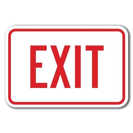 Signmission Exit Sign 12inx18in Heavy Gauge Aluminum Signs, 12" H, 18" L, A-1218 Enter-Exit Signs - Exit A-1218 Enter-Exit Signs - Exit